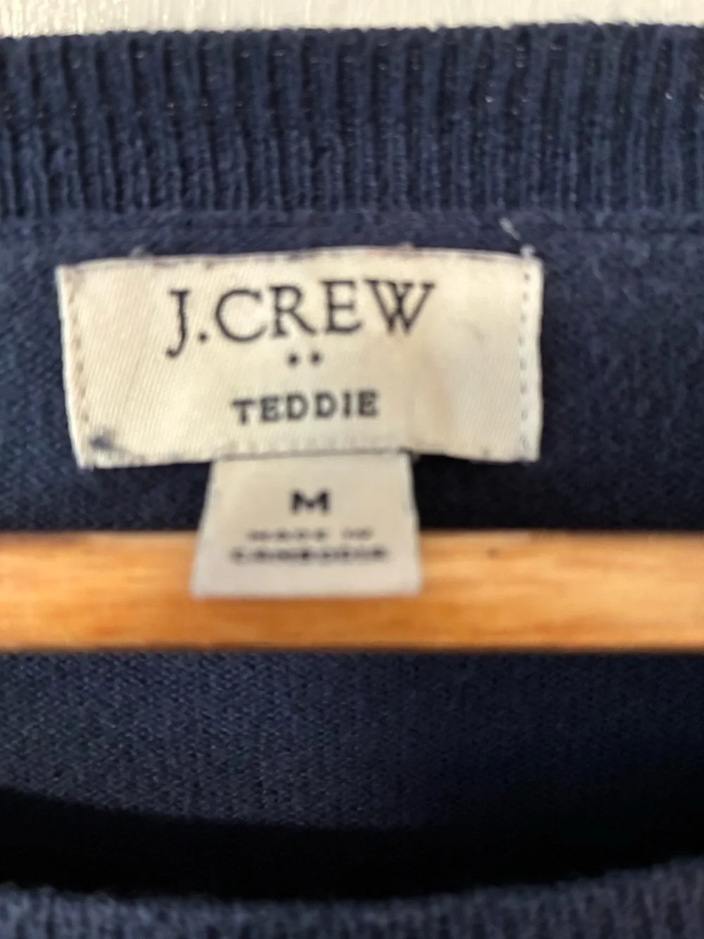 J. Crew Navy Teddie Crewneck Sweater - Picture 4 of 4